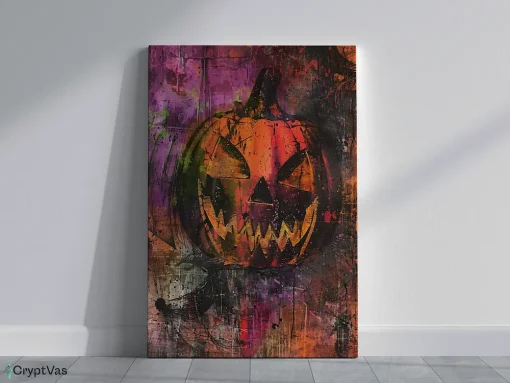 Vintage Halloween Junk Journal Canvas Wall Art HLW107VT