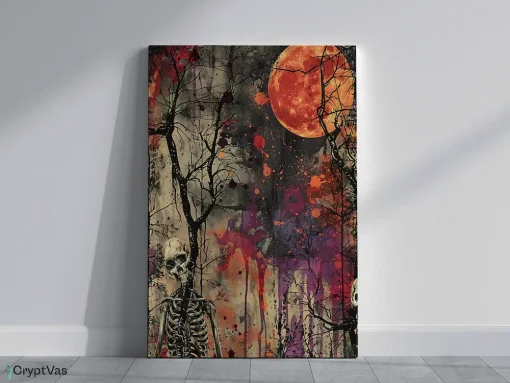 Vintage Halloween Junk Journal Canvas Wall Art HLW108VT