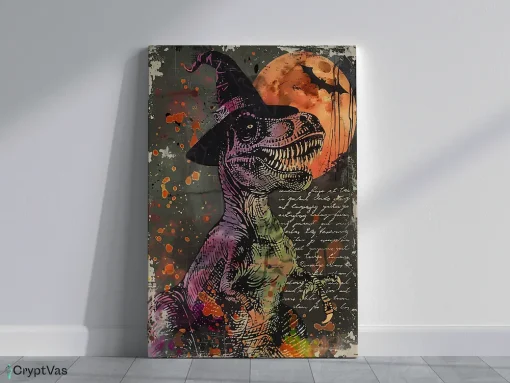 Vintage Halloween Junk Journal Canvas Wall Art HLW118VT