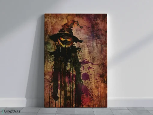 Vintage Halloween Junk Journal Canvas Wall Art HLW012VT