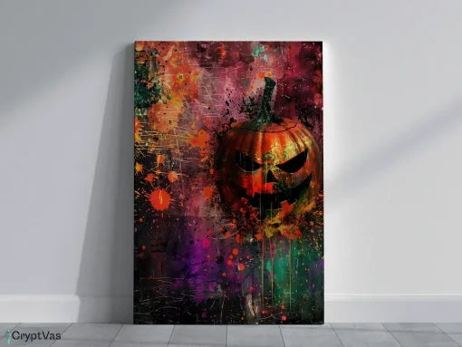 Vintage Halloween Junk Journal Canvas Wall Art HLW121VT