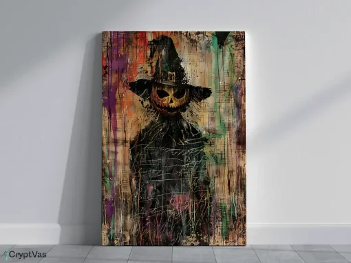 Vintage Halloween Junk Journal Canvas Wall Art HLW124VT