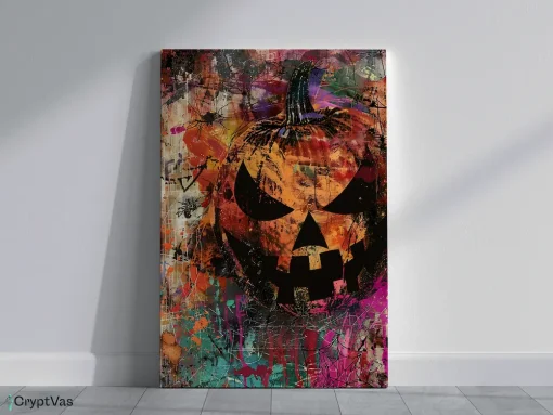 Vintage Halloween Junk Journal Canvas Wall Art HLW135VT