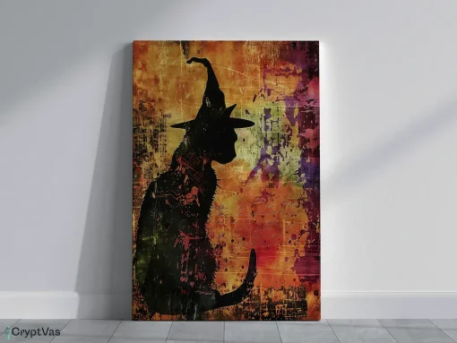 Vintage Halloween Junk Journal Canvas Wall Art HLW015VT