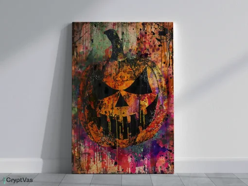 Vintage Halloween Junk Journal Canvas Wall Art HLW150VT