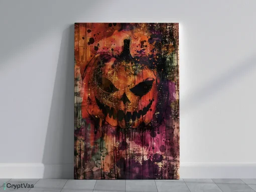 Vintage Halloween Junk Journal Canvas Wall Art HLW207VT