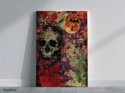 Vintage Halloween Junk Journal Canvas Wall Art HLW208VT