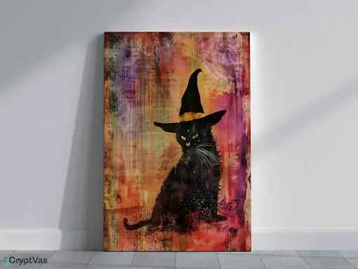 Vintage Halloween Junk Journal Canvas Wall Art HLW213VT