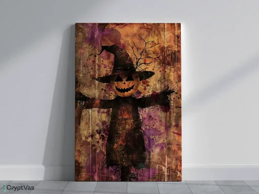 Vintage Halloween Junk Journal Canvas Wall Art HLW026VT