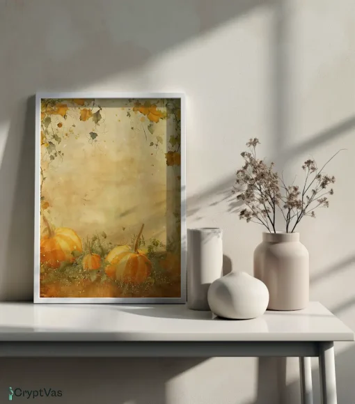 Cozy Autumn Thanksgiving Junk Journal Canvas Wall Art JKJN027VT