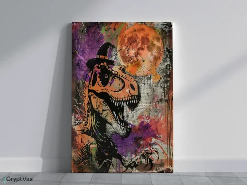 Vintage Halloween Junk Journal Canvas Wall Art HLW034VT