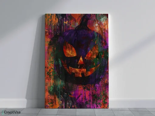 Vintage Halloween Junk Journal Canvas Wall Art HLW037VT