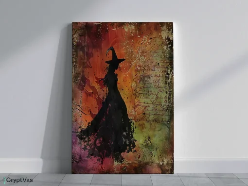 Vintage Halloween Junk Journal Canvas Wall Art HLW041VT