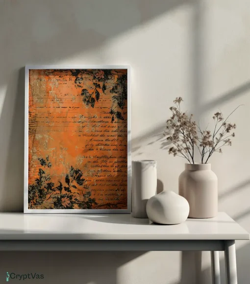 Old Handwriting Canvas Wall Art ODHW041VT