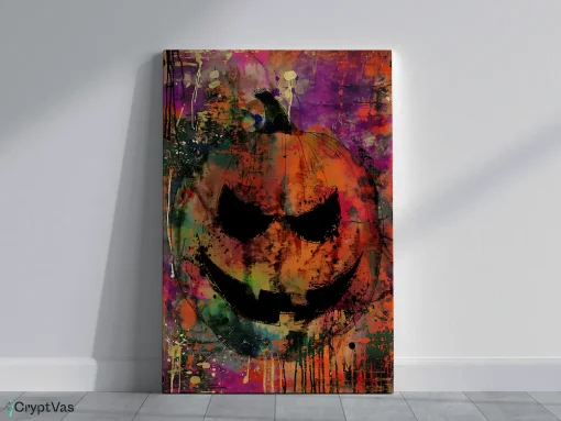 Vintage Halloween Junk Journal Canvas Wall Art HLW049VT