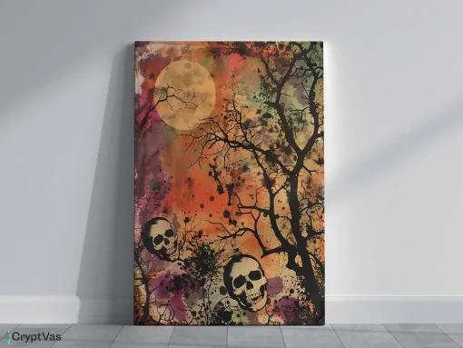 Vintage Halloween Junk Journal Canvas Wall Art HLW050VT