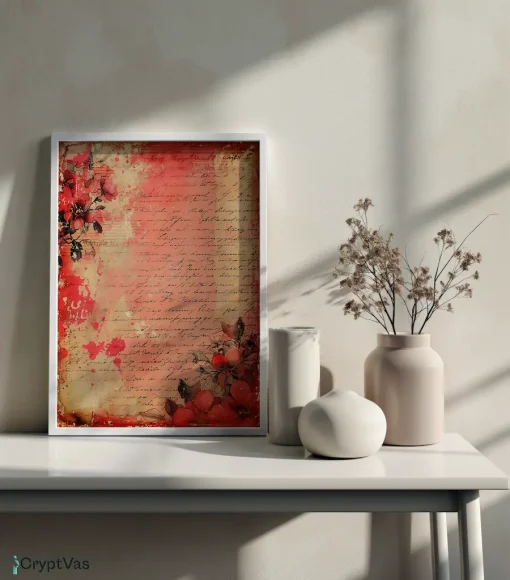 Old Handwriting Canvas Wall Art ODHW054VT