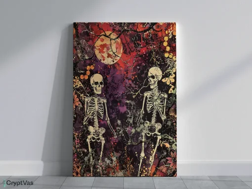 Vintage Halloween Junk Journal Canvas Wall Art HLW064VT