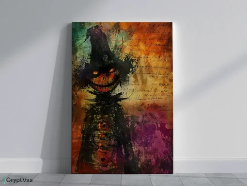 Vintage Halloween Junk Journal Canvas Wall Art HLW066VT