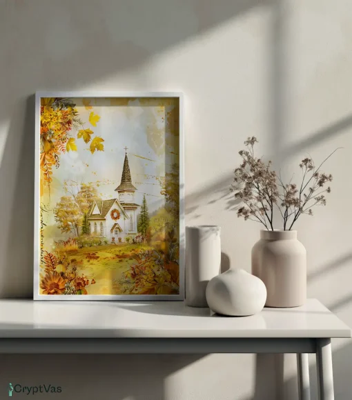 Cozy Autumn Thanksgiving Junk Journal Canvas Wall Art JKJN070VT