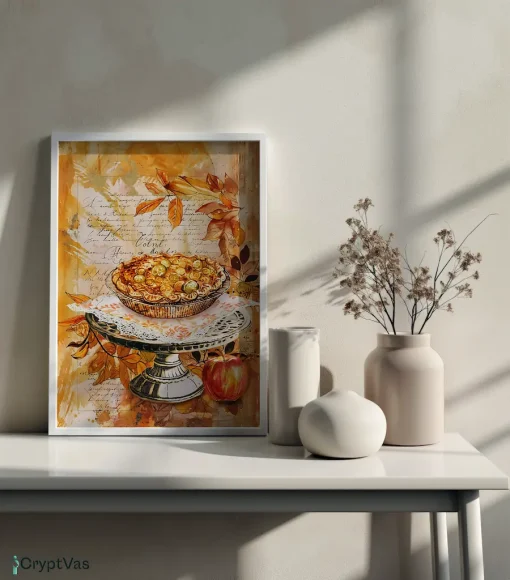 Cozy Autumn Thanksgiving Junk Journal Canvas Wall Art JKJN083VT