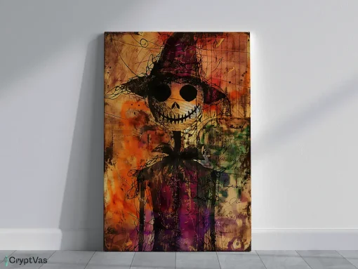 Vintage Halloween Junk Journal Canvas Wall Art HLW095VT