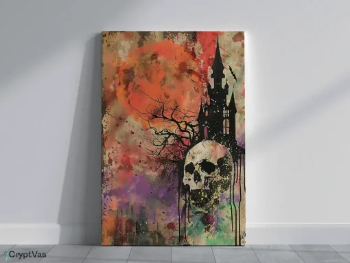 Vintage Halloween Junk Journal Canvas Wall Art HLW099VT