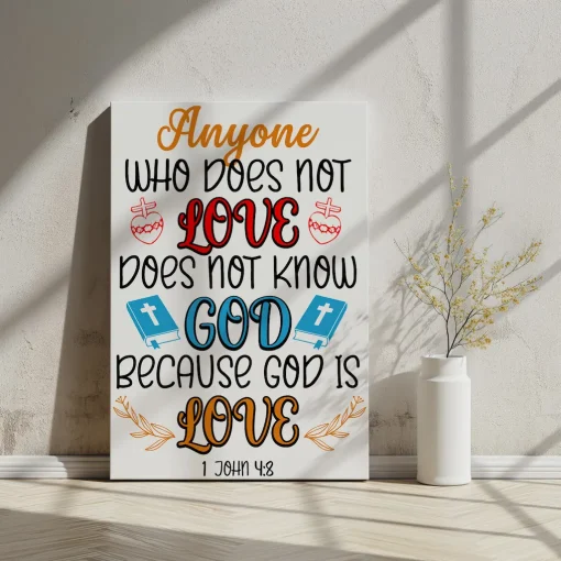 Canvas Wall Art Bible Verse Anyone who does not love