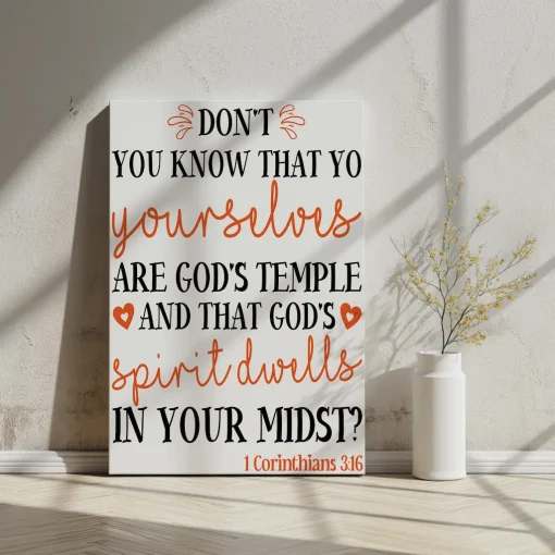 Canvas Wall Art Bible Verse Dont you know that you yourselves