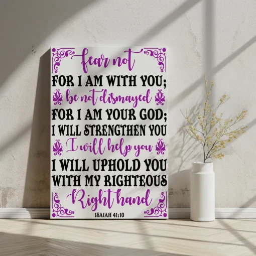 Canvas Wall Art Bible Verse Fear not, for I am with you