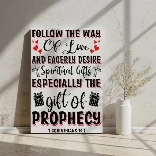 Canvas Wall Art Bible Verse Follow the way of love