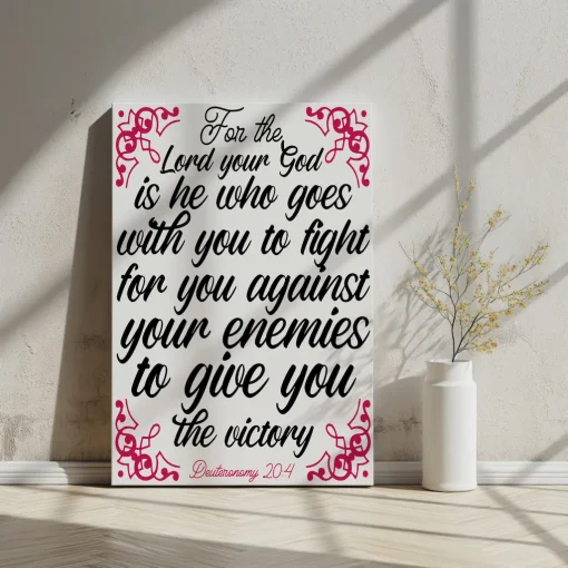 Canvas Wall Art Bible Verse For the Lord your God