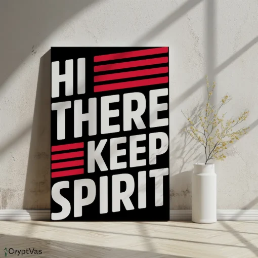 Canvas Wall Art Motivational Design Hi there keep spirit