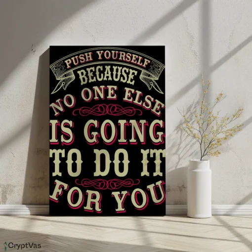 Canvas Wall Art Motivational Design Push yourself