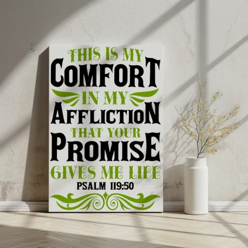 Canvas Wall Art Bible Verse This is my comfort in my affliction