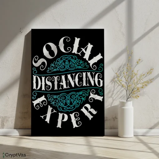 Canvas Wall Art Motivational Design social distancing expert